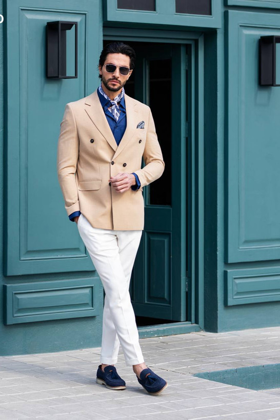 شلوارپارچه ای متریال سفارشی ترک کمر انگلیسی